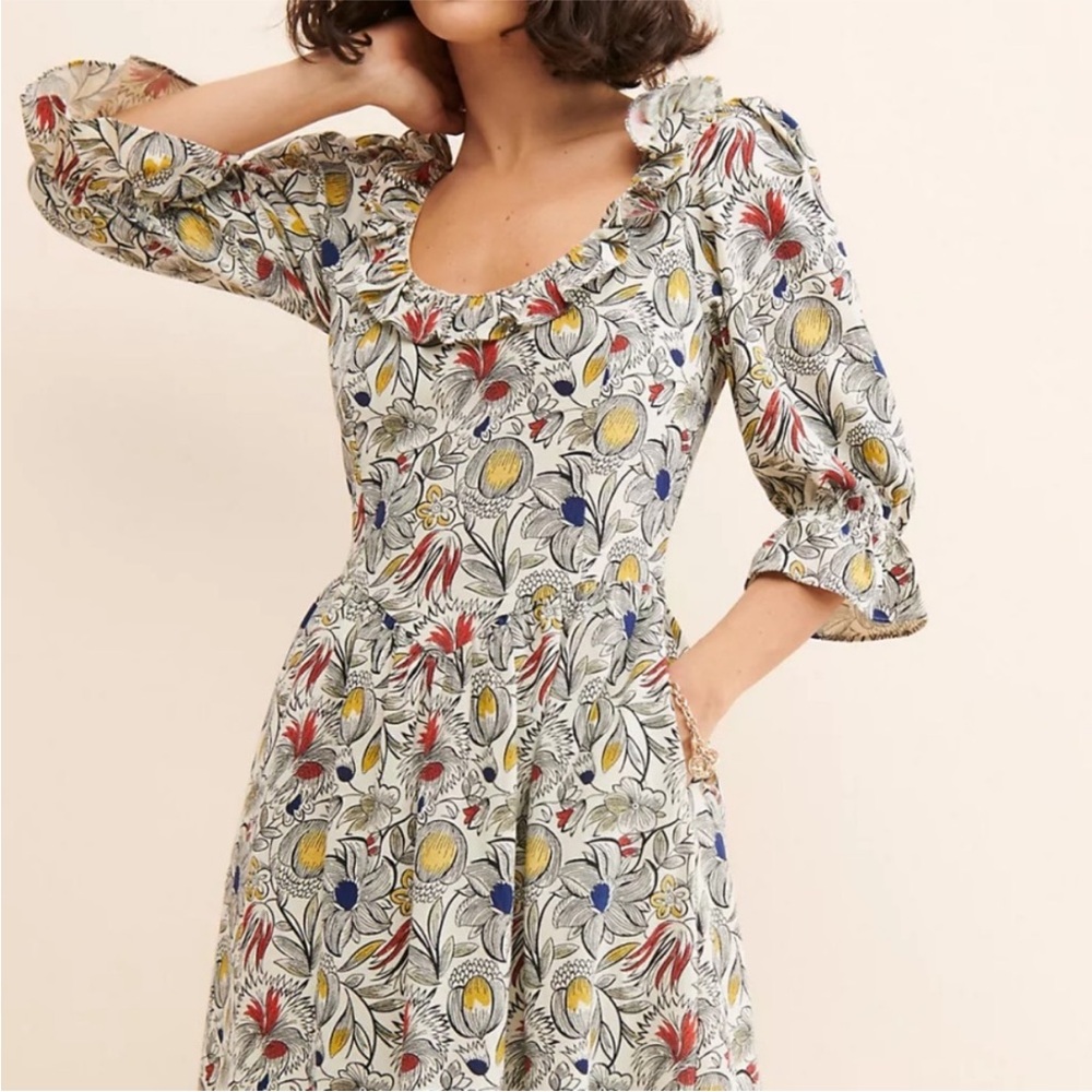 Meadows Dress Sycamore Maxi Ruffle in Floral Sketch - Picture 6 of 12
